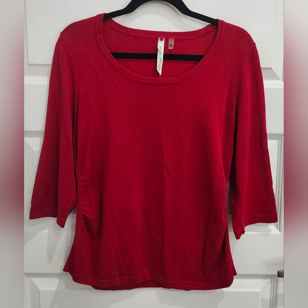 NY Collection Bold Red Blouse